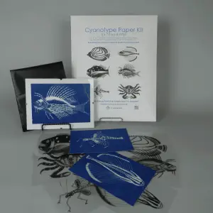 5 x 7 Cyanotype Paper Kit (white) Fanciful Fish