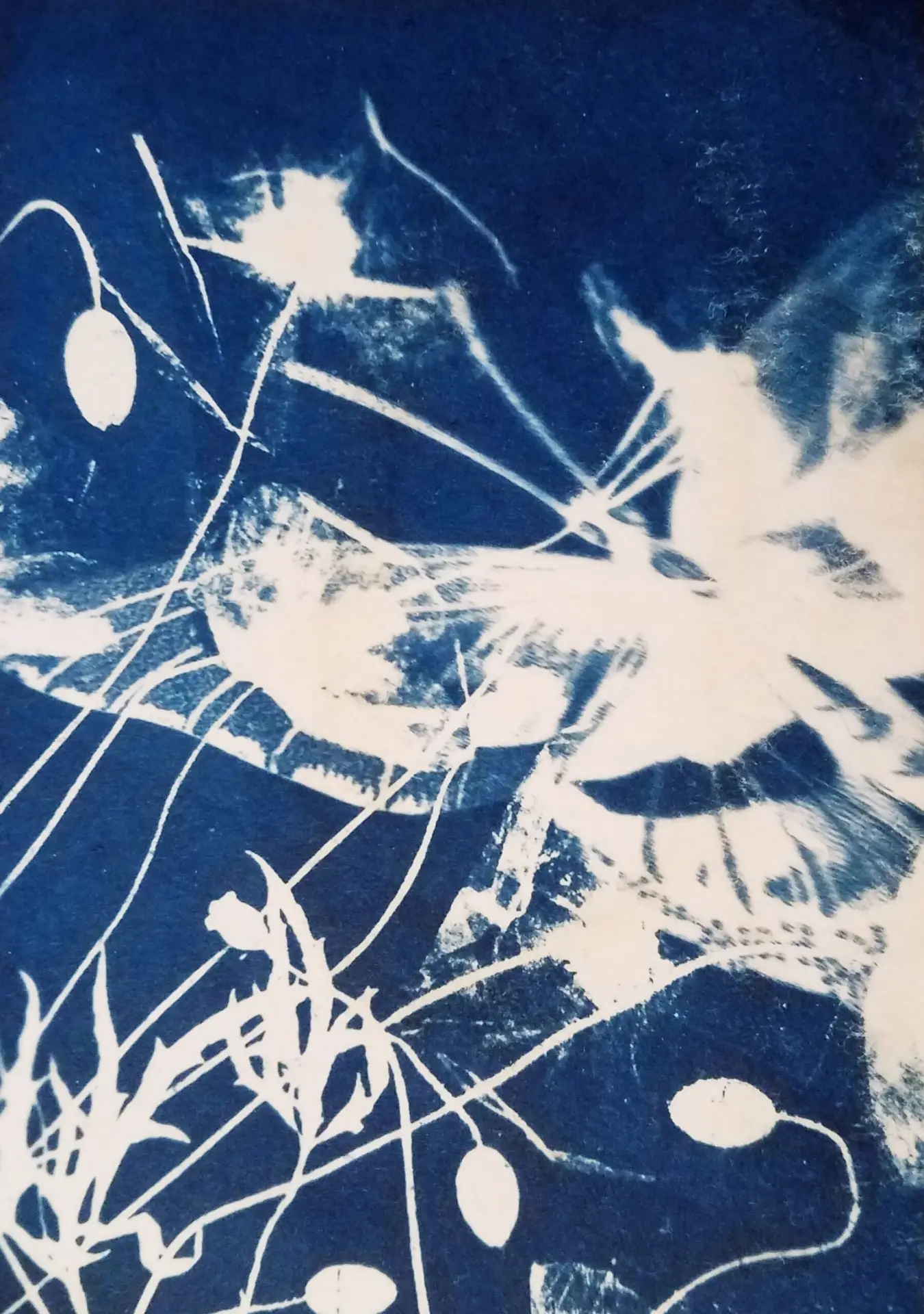 22" x 22" White Cotton Cyanotype Bandanas - Image 3