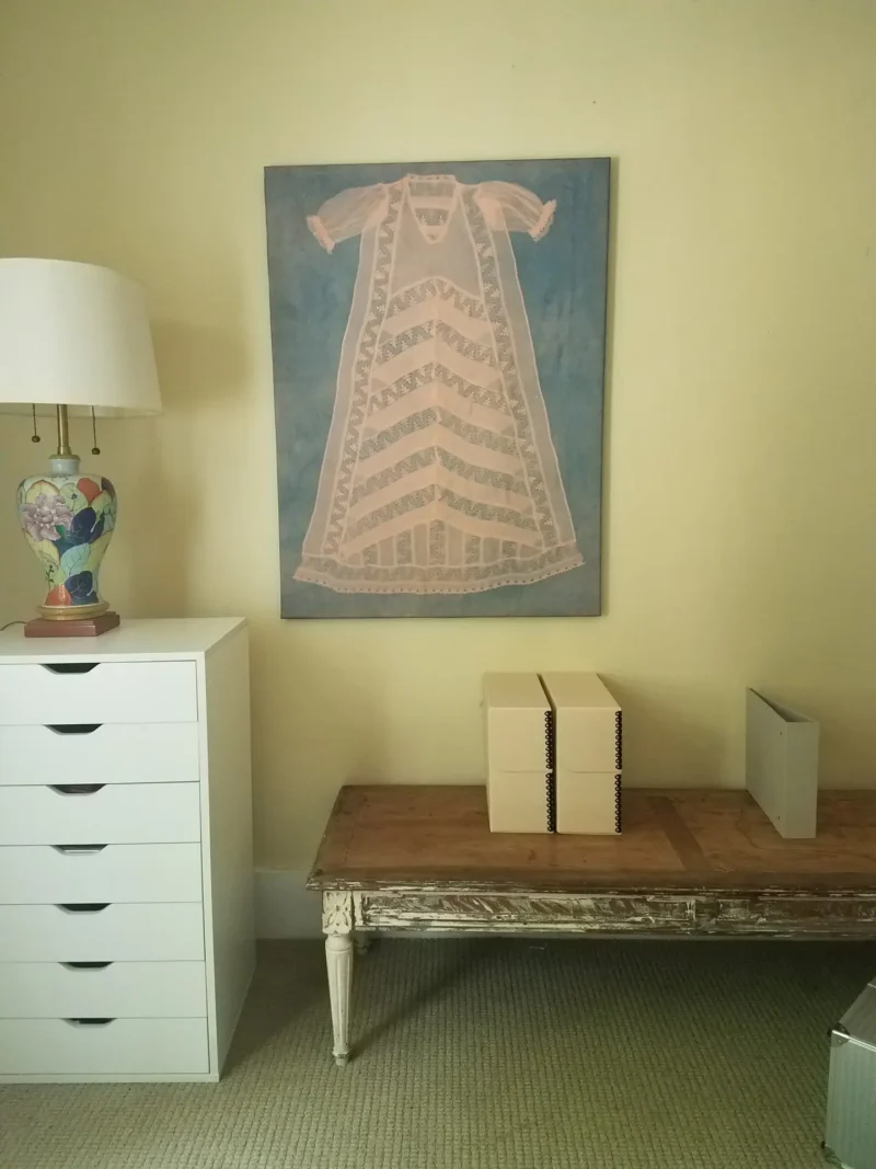 cyanotype cotton fabric "by the yard" (raspberry) - 45" wide - Image 3