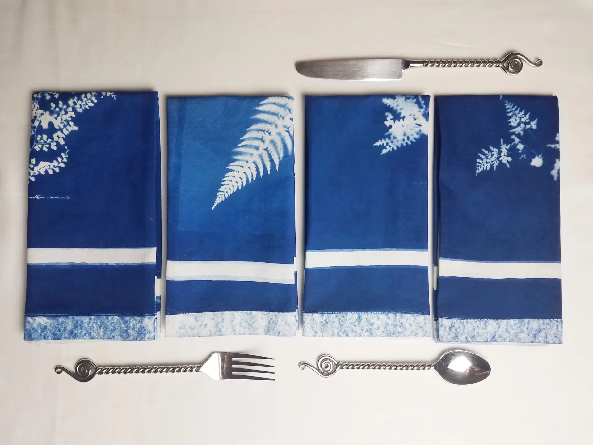 Cyanotype Linen Table Napkins - Image 3