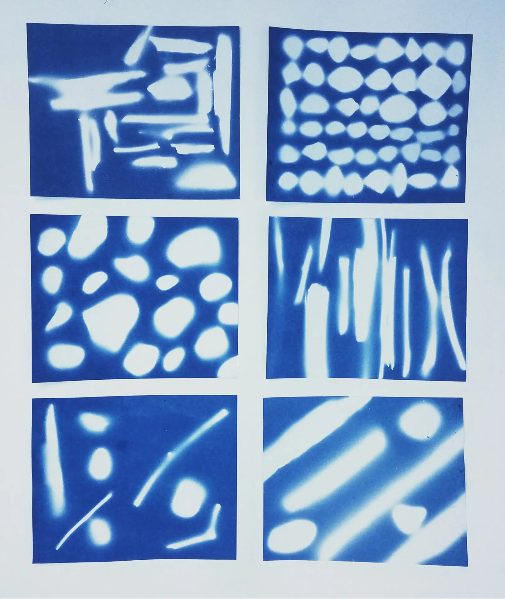 8" x 8" cyanotype cotton squares (white) - Image 4