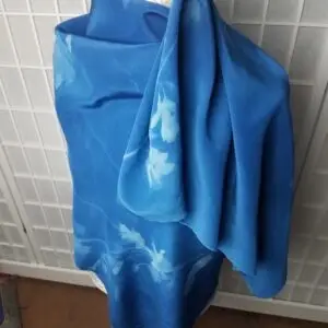 cyanotype silk by the yard  (45" wide, white)