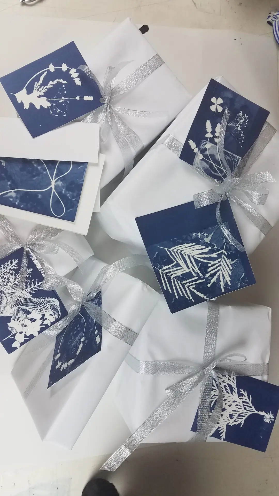 6" x 6" cyanotype cotton squares (white) - Image 4