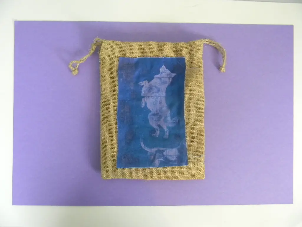 6" x 6" cyanotype cotton squares (turquoise) - Image 4