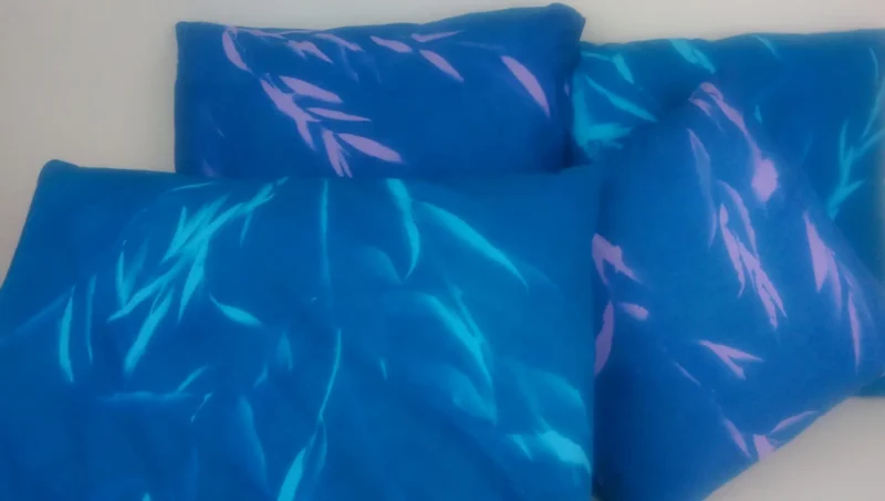 8" x 8" cyanotype cotton squares (turquoise) - Image 4