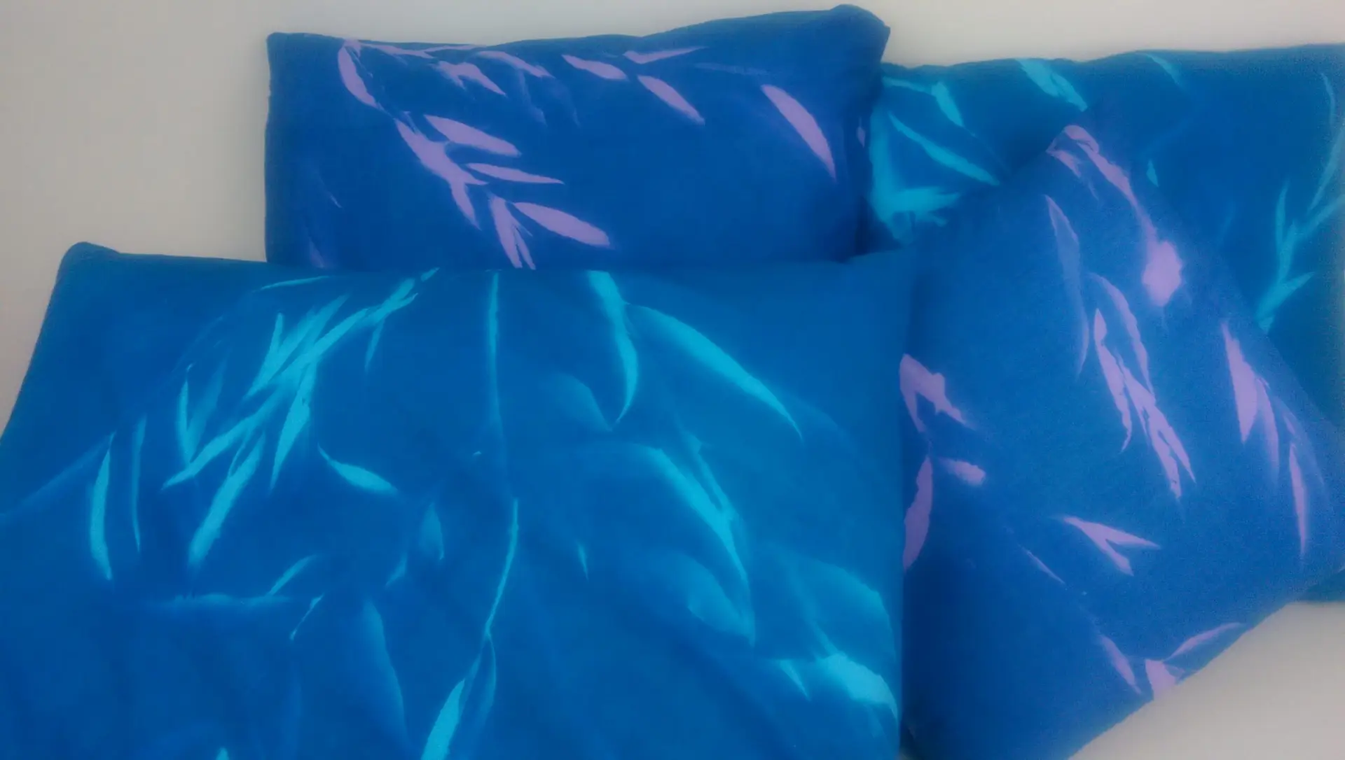 cyanotype cotton fabric "by the yard" (turquoise) - 45" wide - Image 2