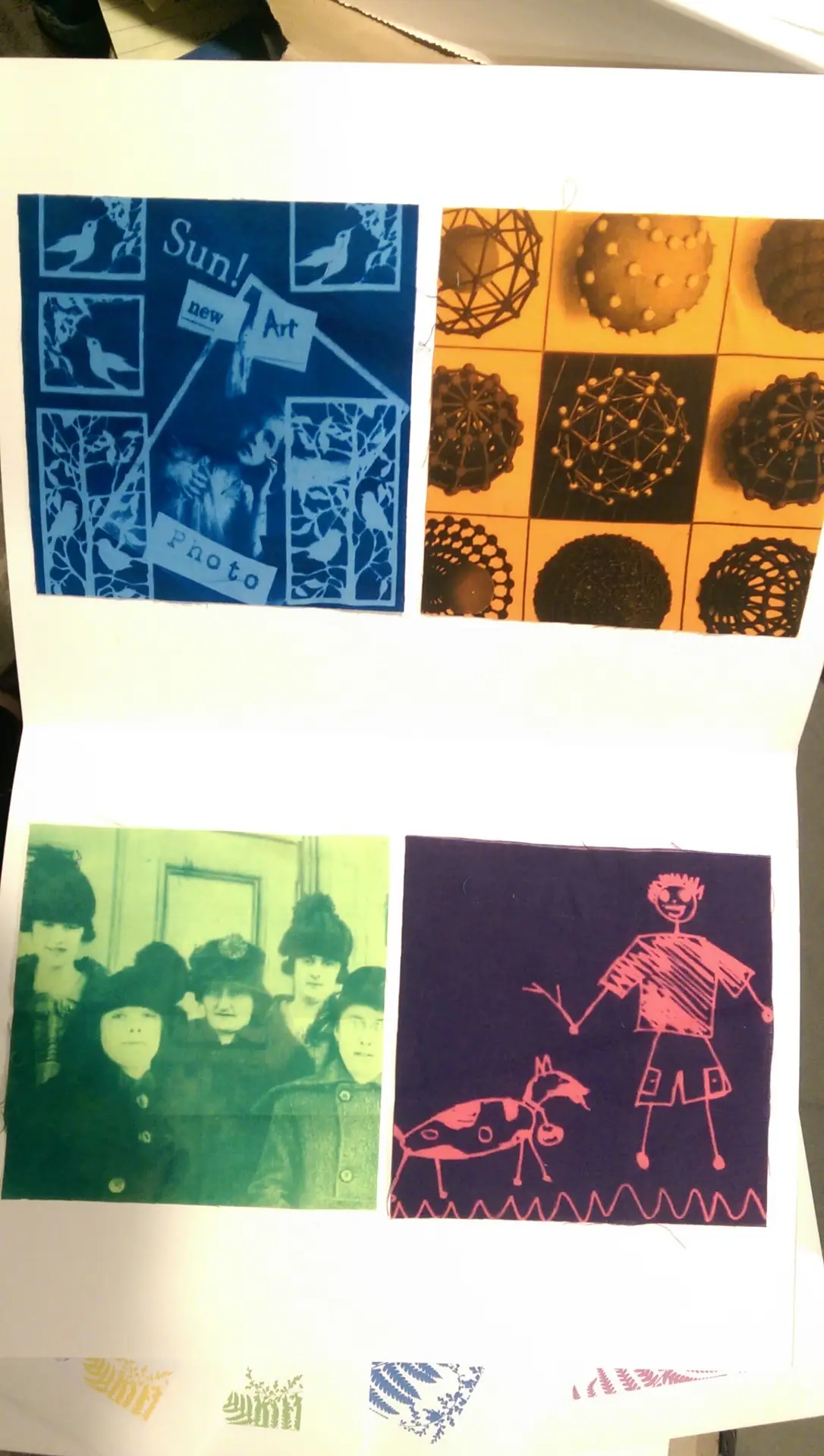 6" x 6" cyanotype cotton squares (orange) - Image 3