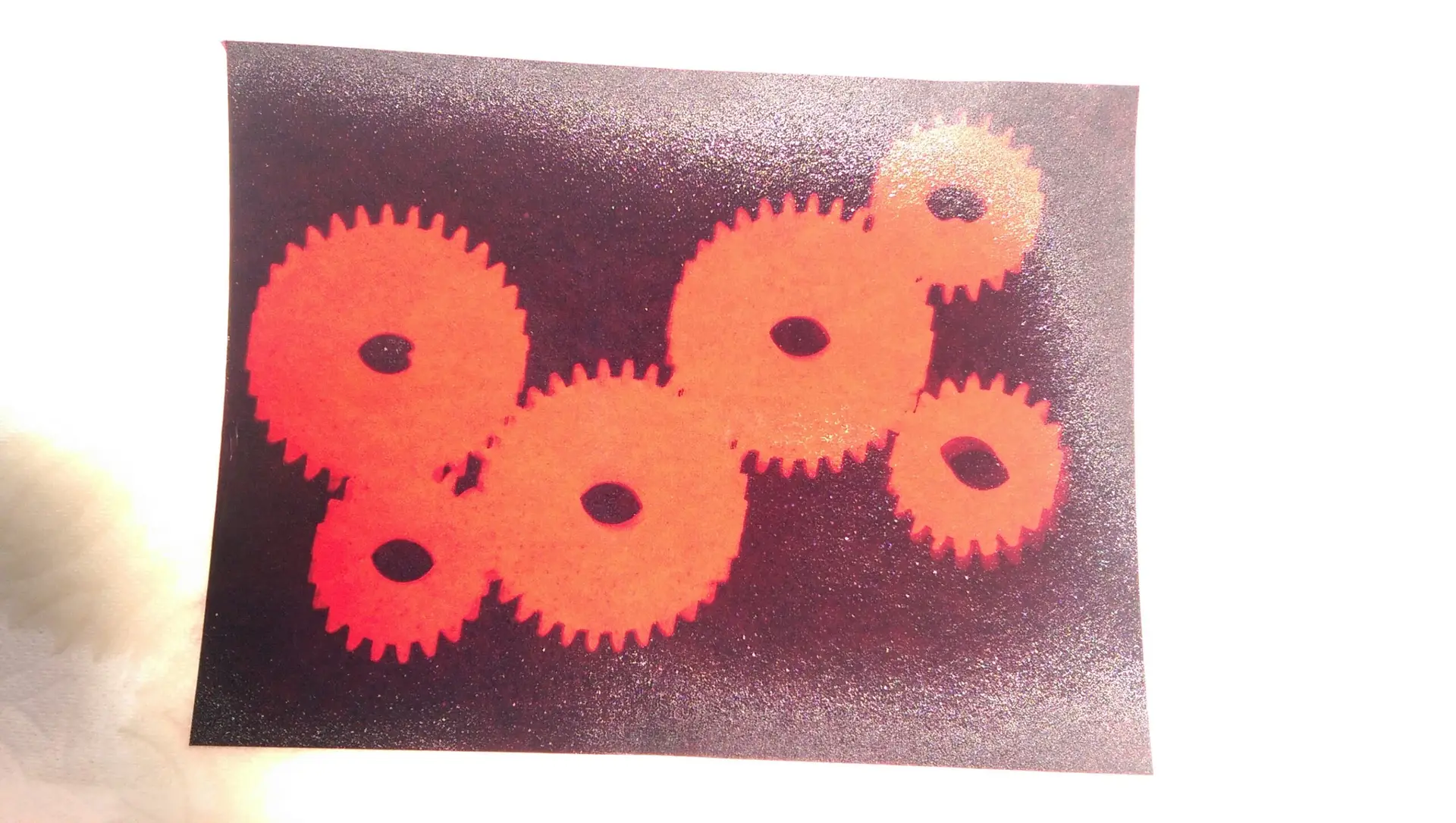 6" x 6" cyanotype cotton squares (orange) - Image 2