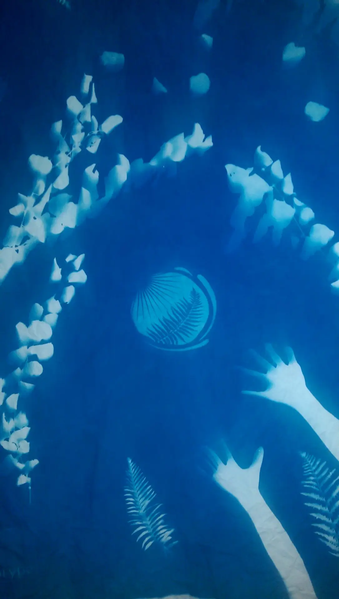 cyanotype cotton fabric "by the yard" (white) - 56" wide - Image 4