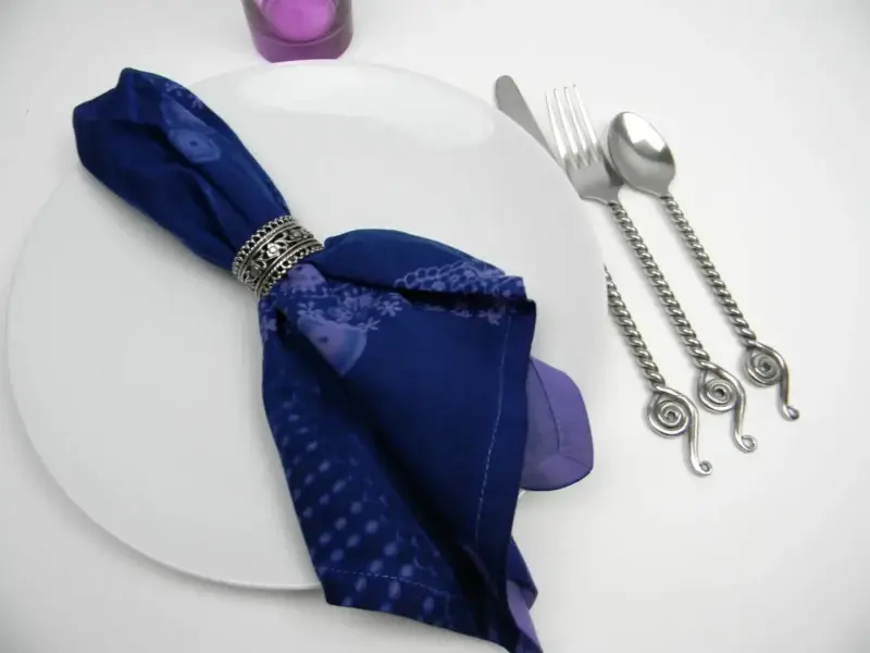 Cyanotype Cotton Table Napkins - Marigold - Image 4