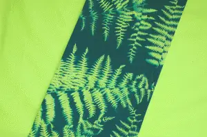 cyanotype cotton fabric "by the yard" (lime) - 45" wide