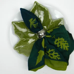 Cyanotype Cotton Table Napkins - Leaf