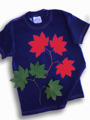 cyanotype adult t-shirts (Red)