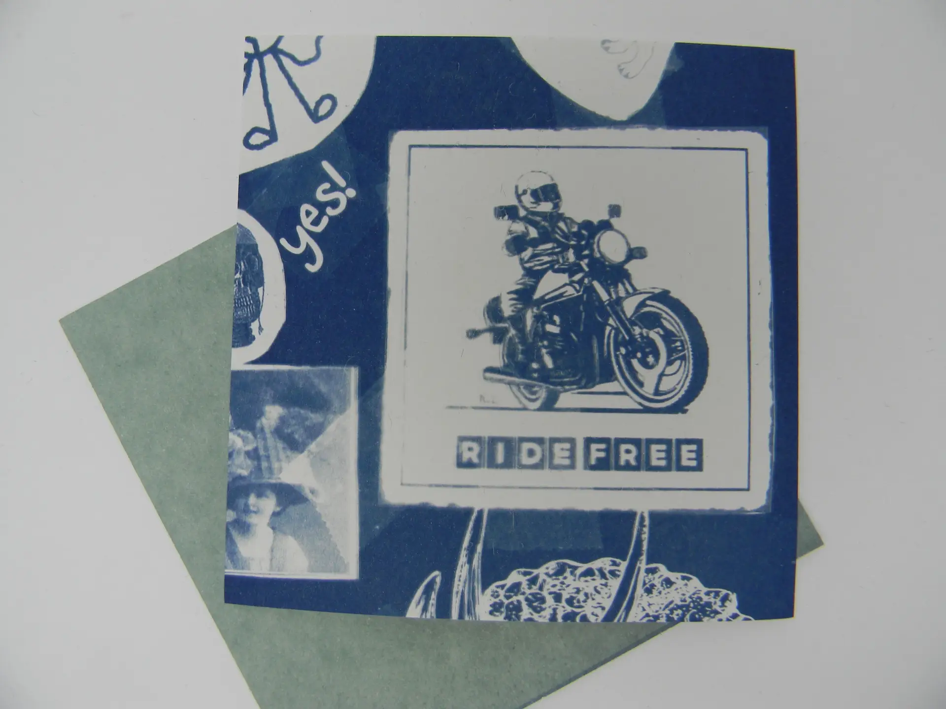 cyanotype paper remnants (white)