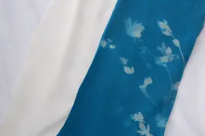 cyanotype silk scarves (12" x 60", white)