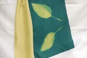 cyanotype china silk scarves (8" x 54", colors)